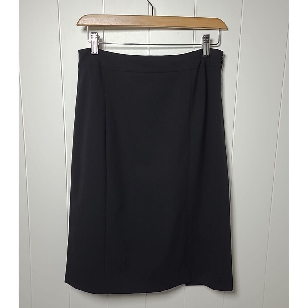 Lafayette 148 New York Pencil Skirt Womens Size 4 Black Career Office Preppy